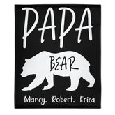 Couverture Papa Ours Nom Personnalisé - Cadeau pour Papa